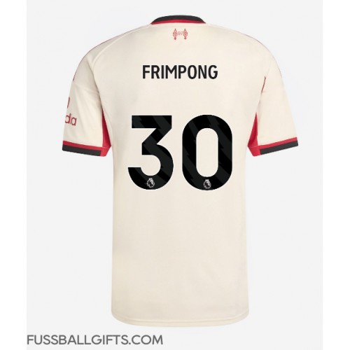 Liverpool Jeremie Frimpong #30 Fußballbekleidung Auswärtstrikot 2025-26 Kurzarm